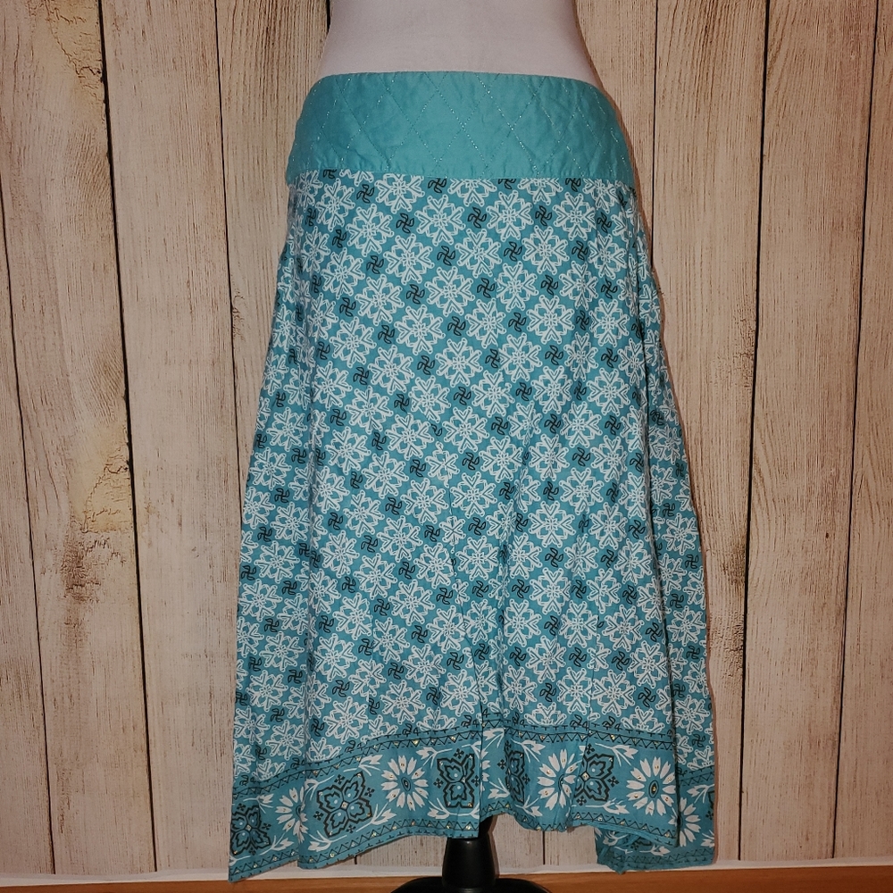 Blue boho skirt